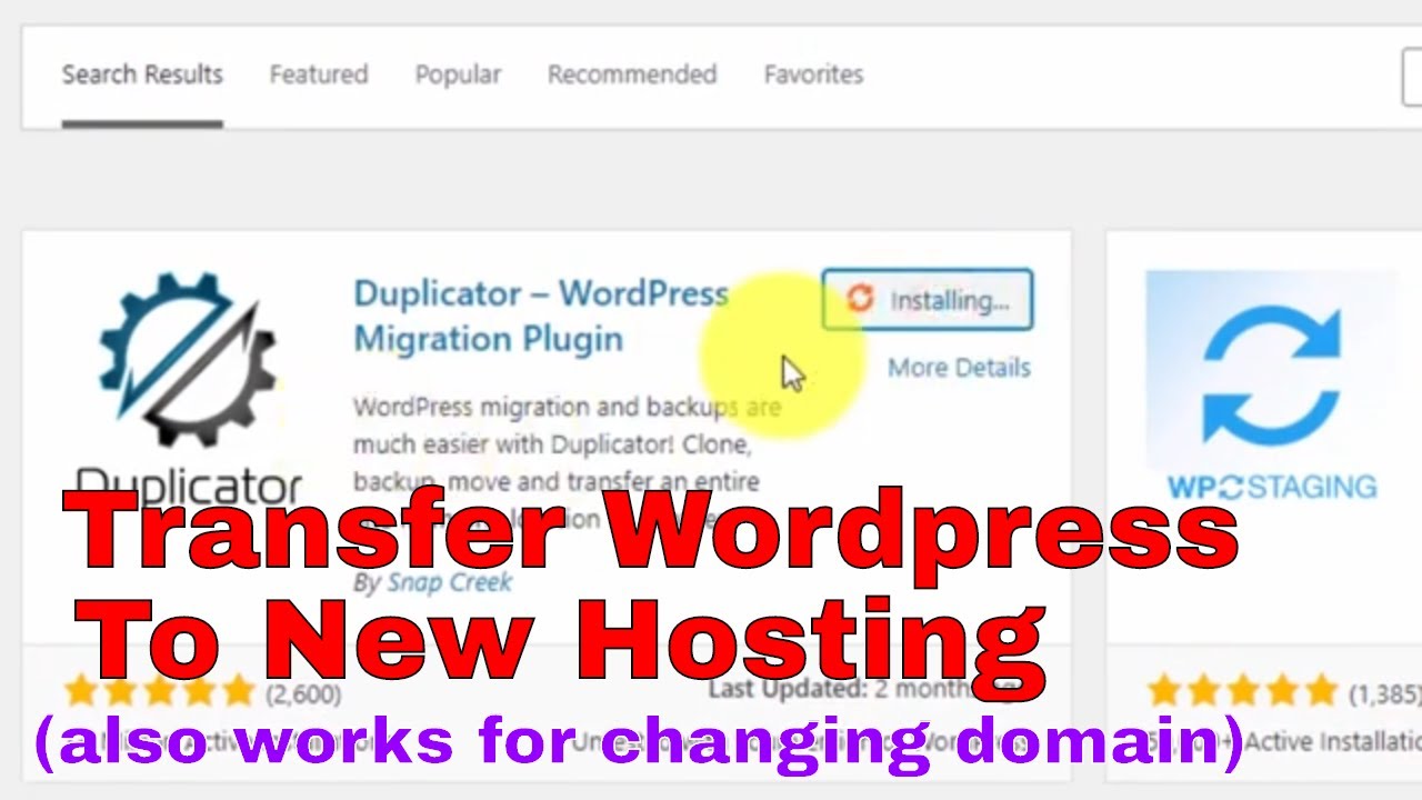 [2020] How to migrate/transfer an Entire Wordpress website using Duplicator plugin to a new hosting
