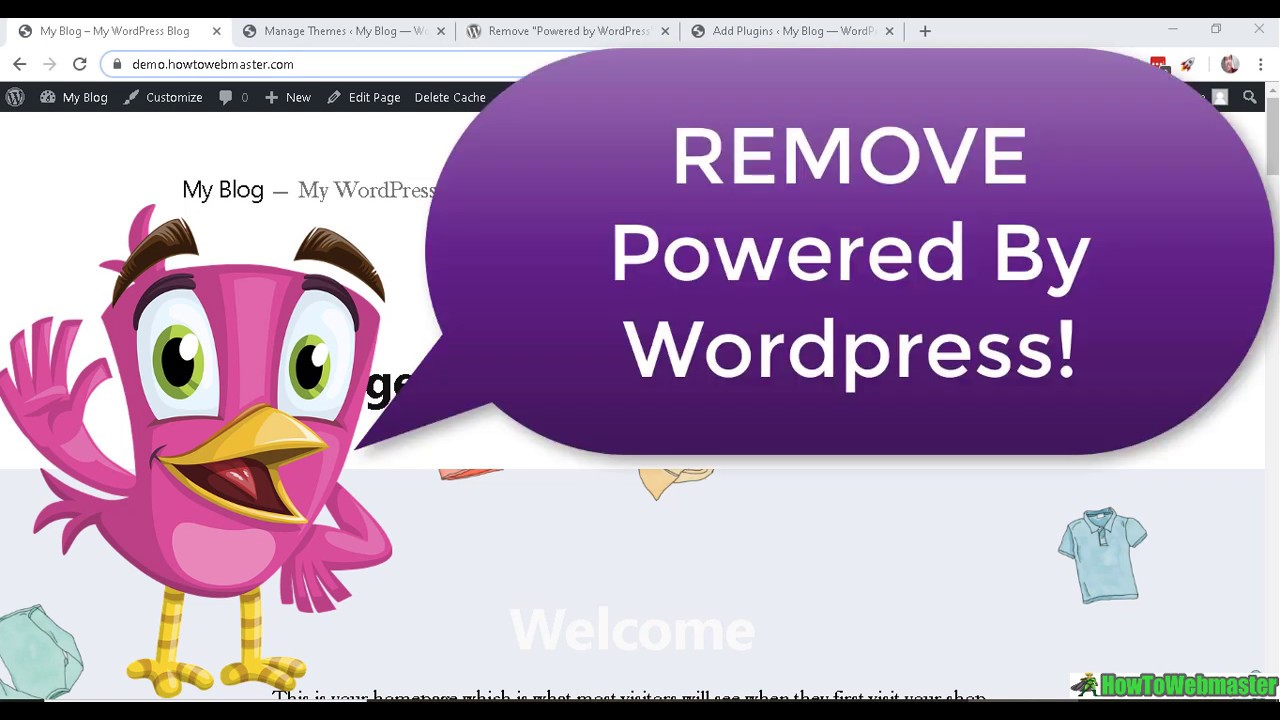 How to Remove Proudly Powered By Wordpress Footer Credits Tutorial