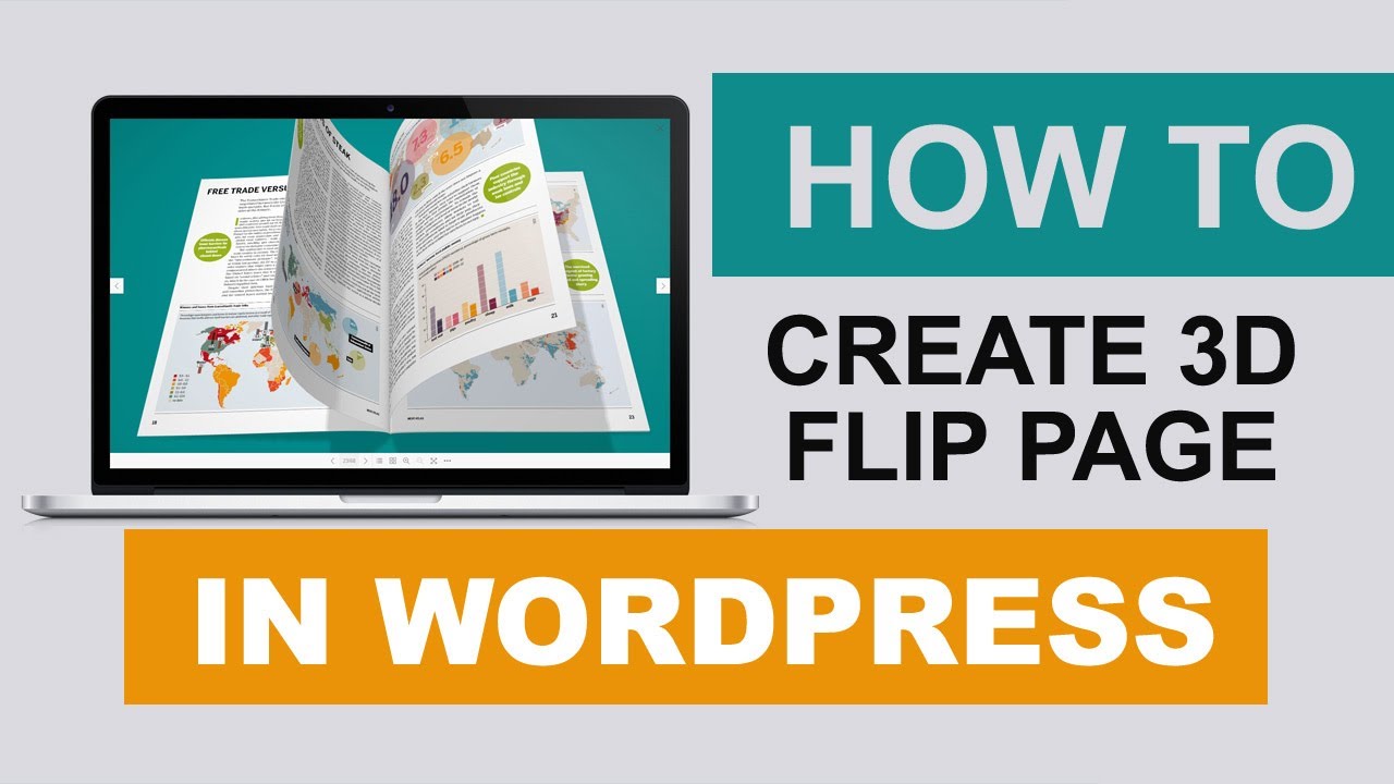 How to create a realistic 3D WordPress flip page in less than 10 seconds | WordPress Tutorial