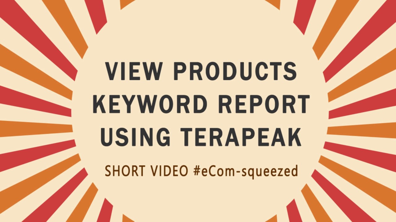 Terapeak Research eBay: View Products Keyword Report (2020)