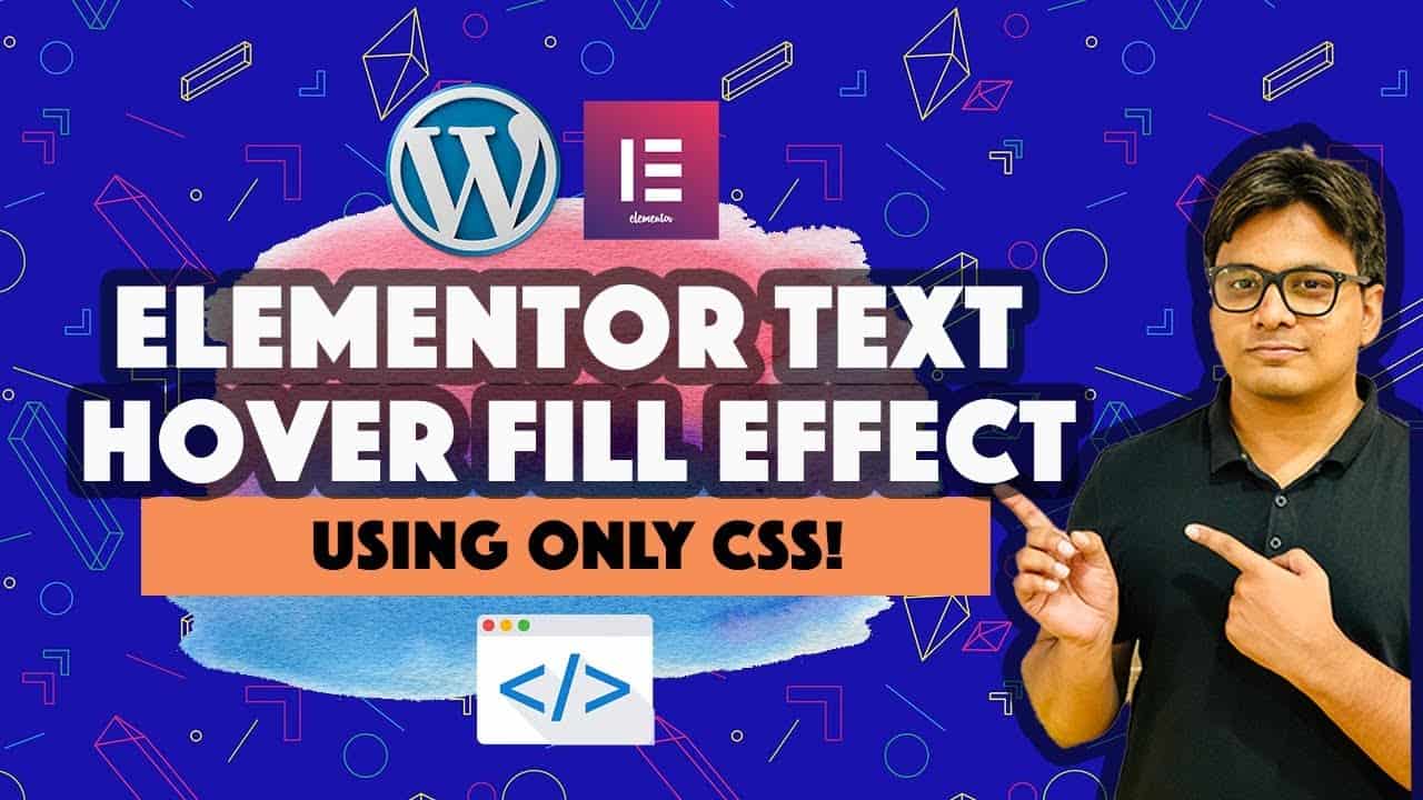 Elementor text hover effect - Fill text with color Using CSS