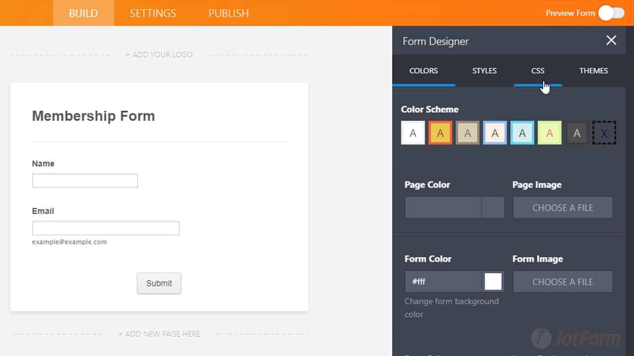Inject Custom CSS Codes to your Form