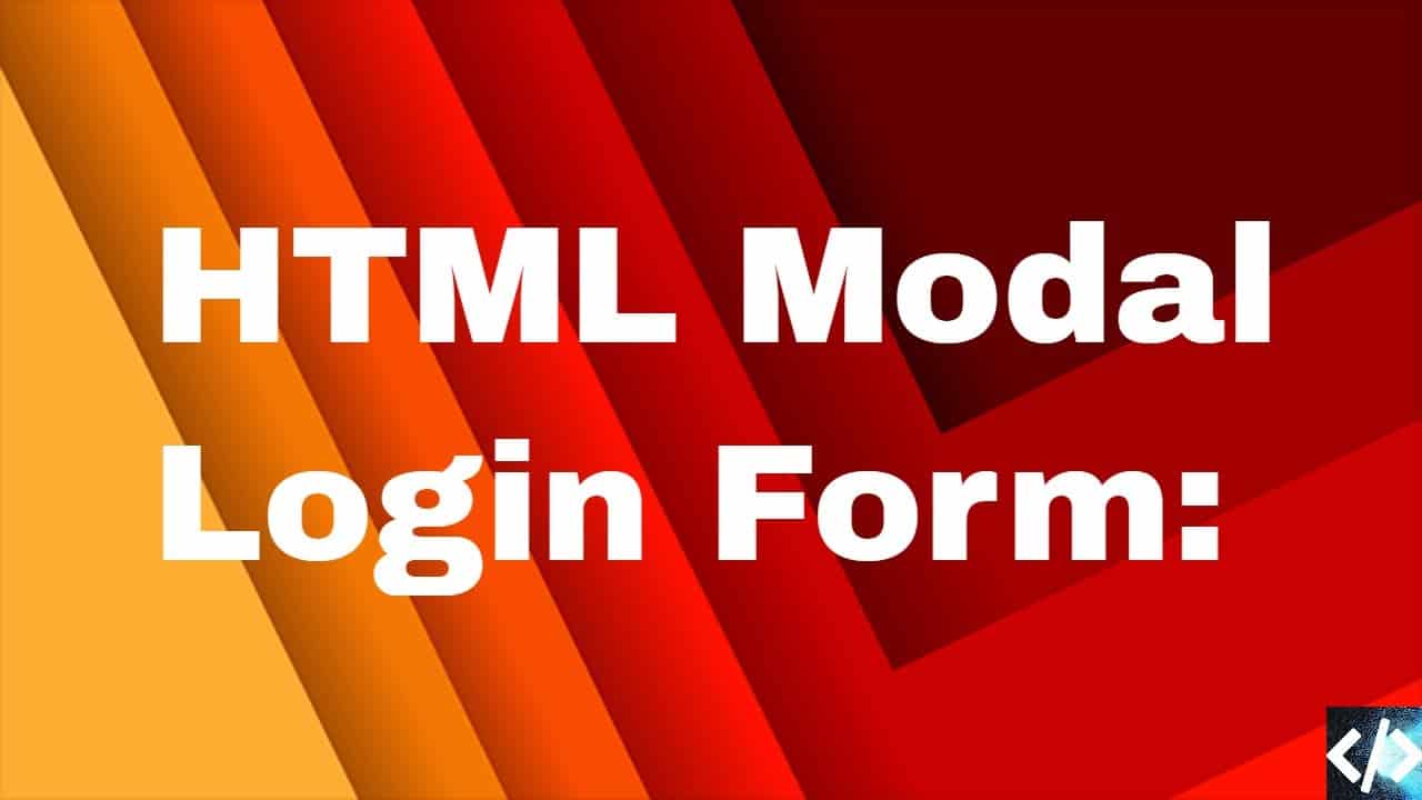 HTML Modal Login Form: Responsive login form with CSS (17)