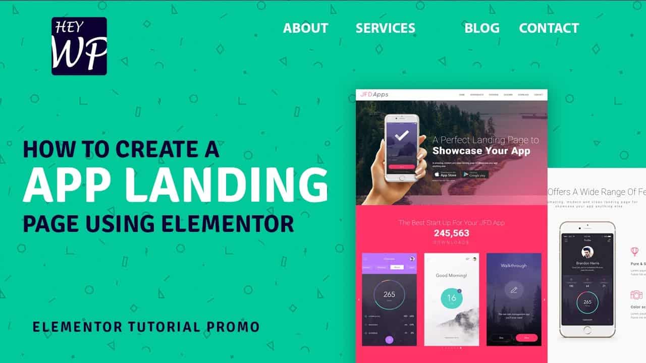 How to create a pro app landing website using Elementor | Elementor Tutorial Promo