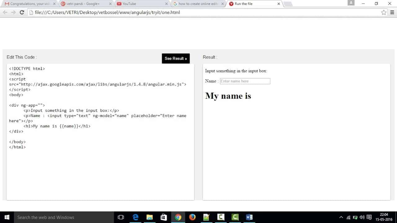 Create Online Editor like w3schools (Try it yourself) using HTML,CSS and JS