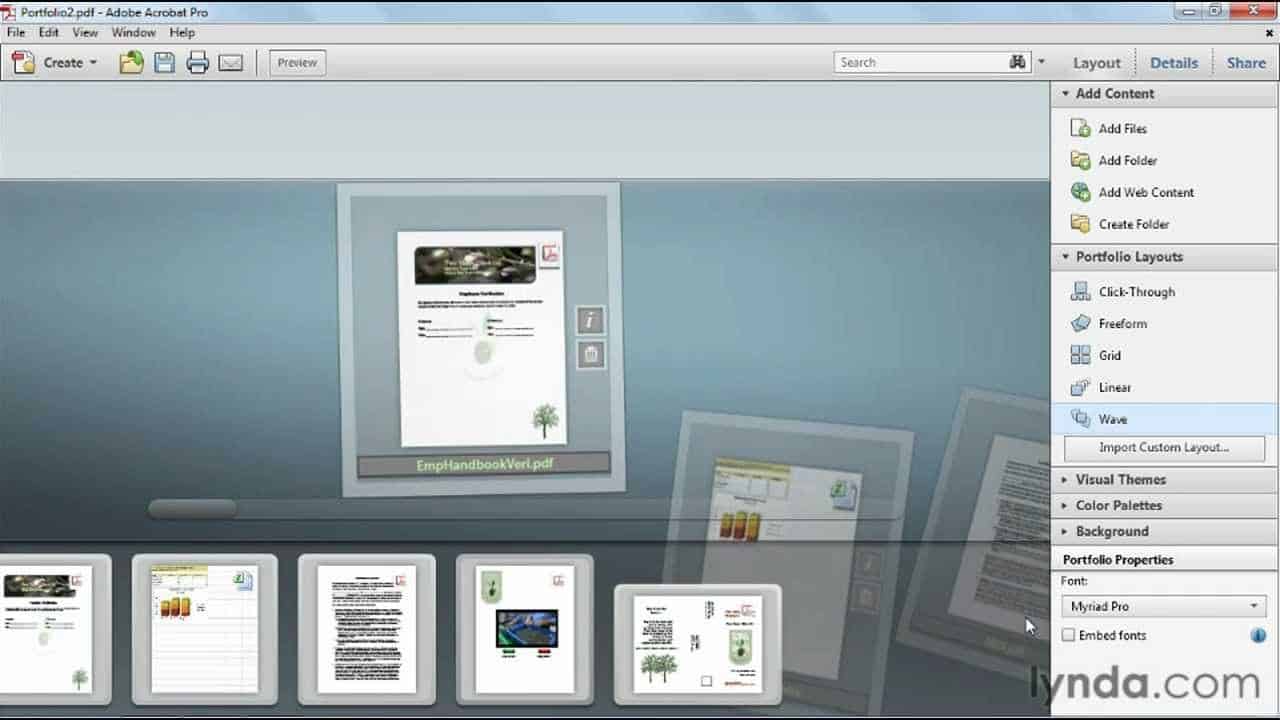 How to create a PDF portfolio | lynda.com tutorial