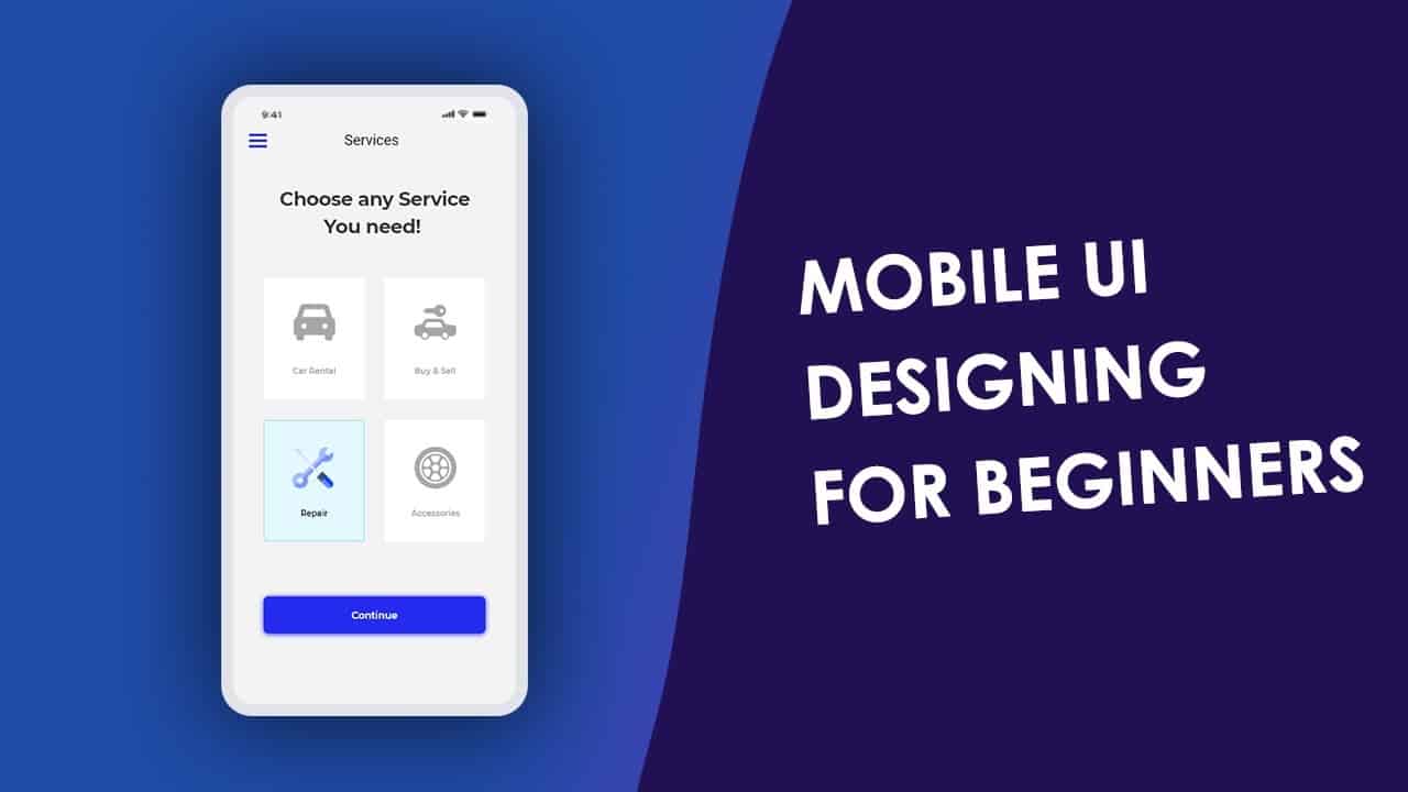 Basic [Easy] Mobile App UI Design Tutorial for Beginners in Adobe Xd | Zero to Hero in UI Design