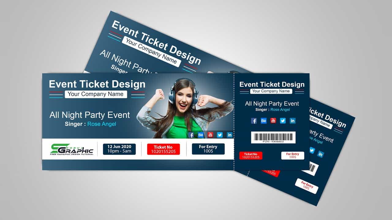 Event Ticket Design Photoshop Tutorial