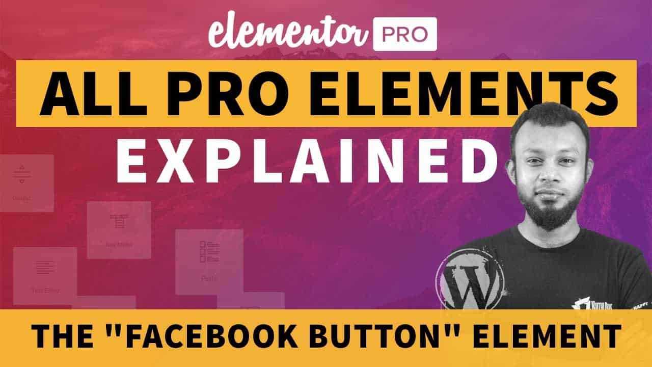 Facebook Button Widget Tutorial | Elementor Pro Tutorial