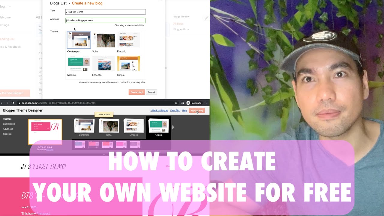 How To Create Website For Free Using Blogger | Step-by-Step Tutorial