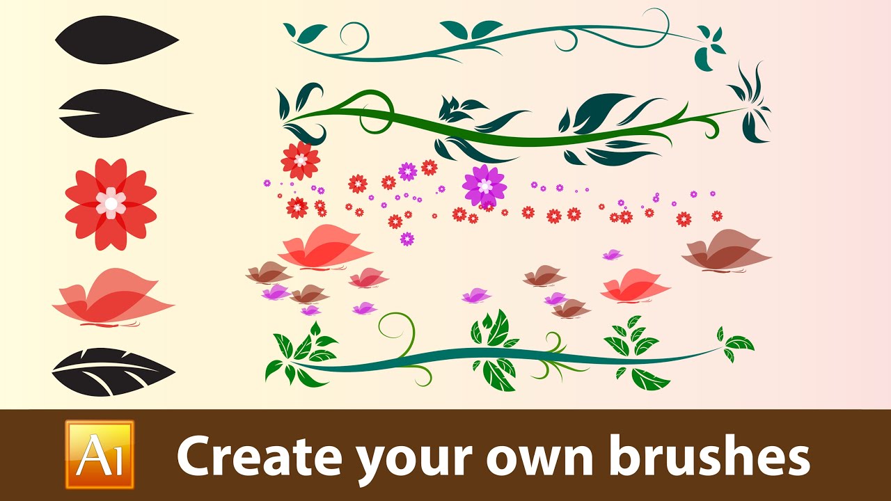 How to create your own brushes in - Adobe Illustrator Tutorial - 03