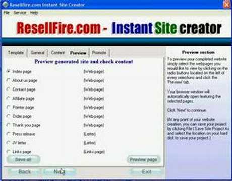 Instant Site Creator Build Your Own Website 082307