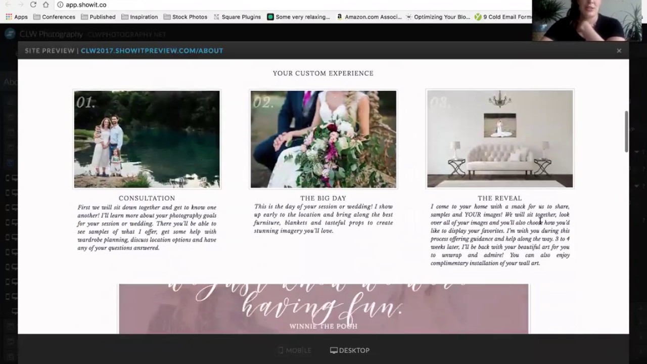 Introduction to Designing Your Website in Showit pt3
