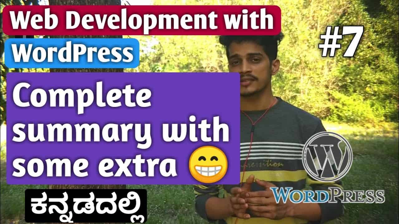 [Kannada]Tutorial 7:  Complete Summary with some extra | Web Development with WordPress | Kirik Tech
