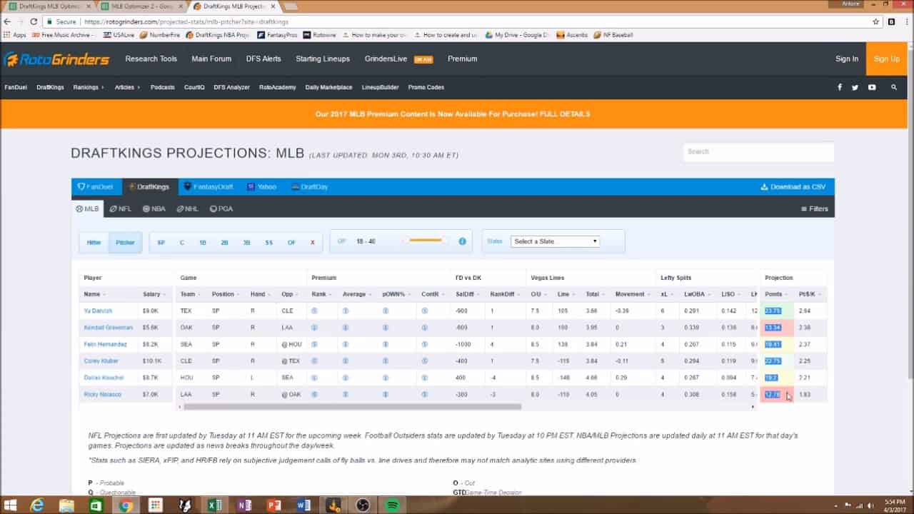 TUTORIAL: Build Your Own DraftKings MLB Optimizer/Projection Google Sheet!