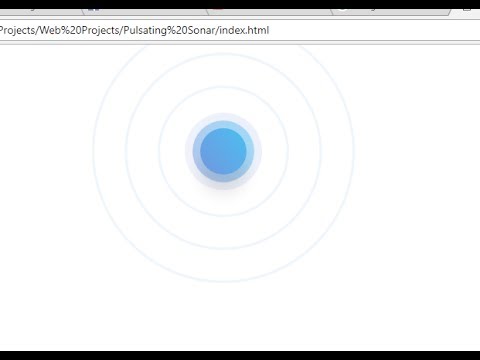 CSS Pulsating Sonar HTML and CSS
