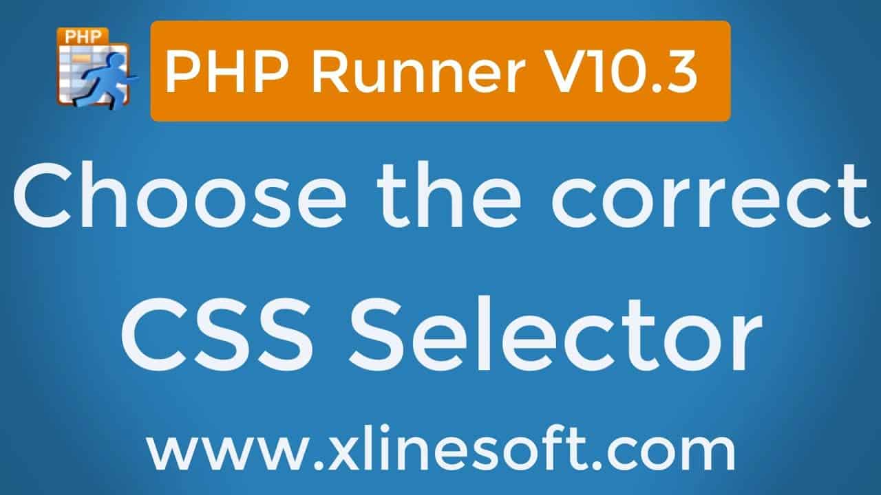 PHP Runner CSS Selector