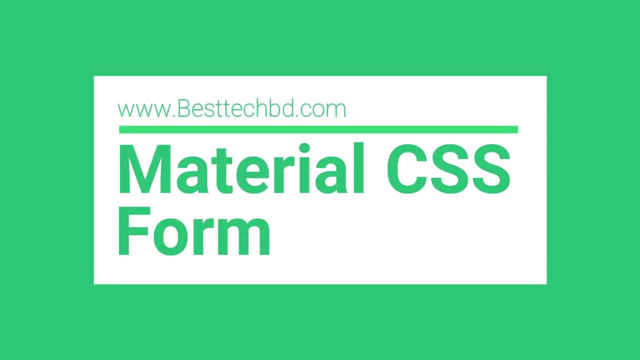 Material Register With Login Form Material CSS Framwork | Coding Guide