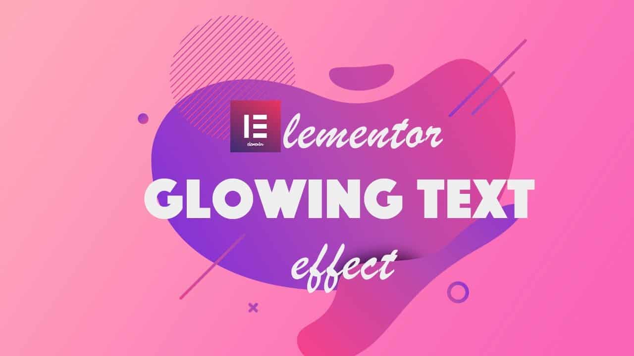 Elementor glowing text effect - Neon glow using CSS and heading widget