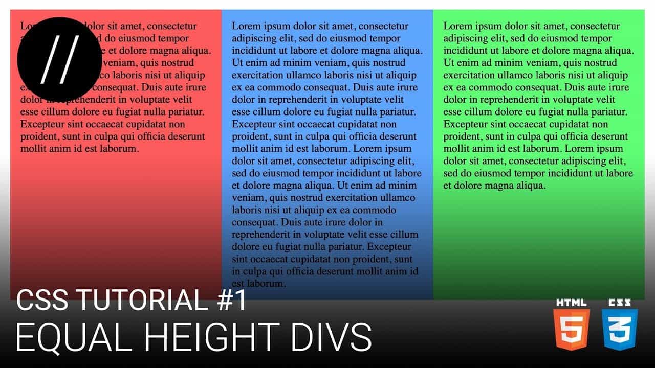 CSS Tutorial #1 — Equal Height Divs [UP/TO/DATE]