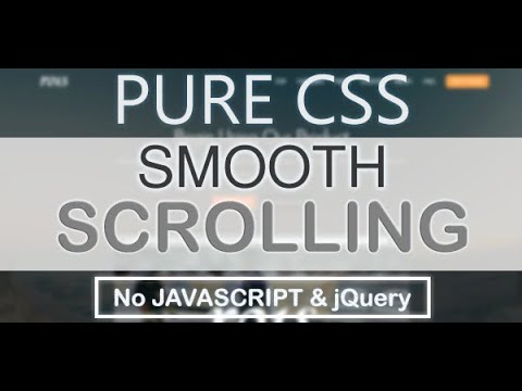 Smooth Scrolling Effect With Pure CSS Tutorial | No Javascript Or jQuery