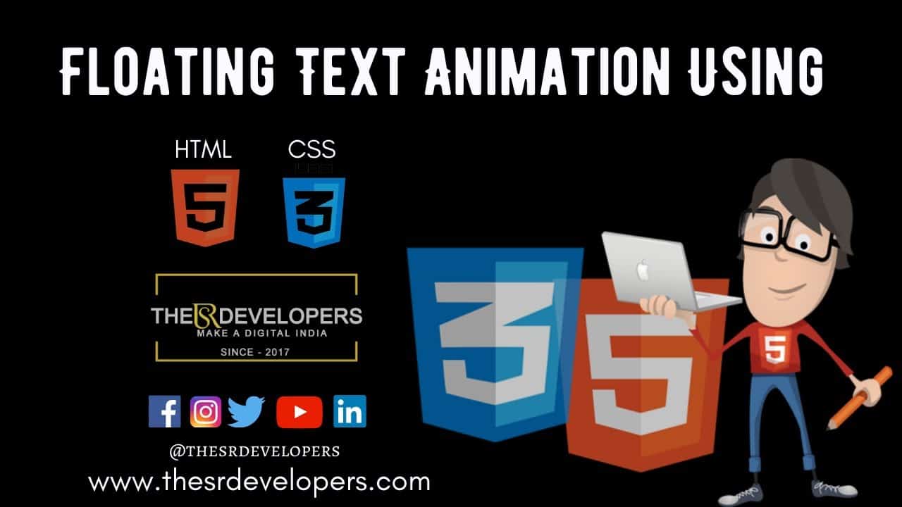 Floating Text Animation Using HTML & CSS #thesrdevelopers #webdesign #webdevelopement #Floatingtext
