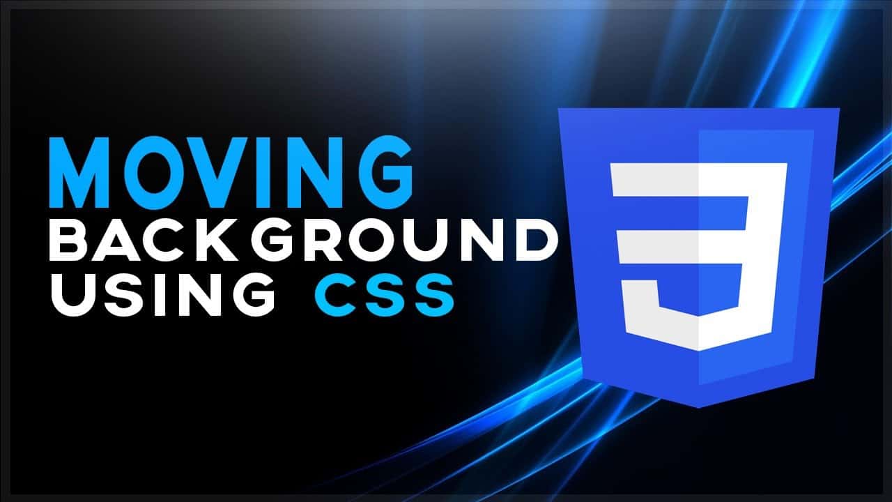 How to make moving background using Html and css