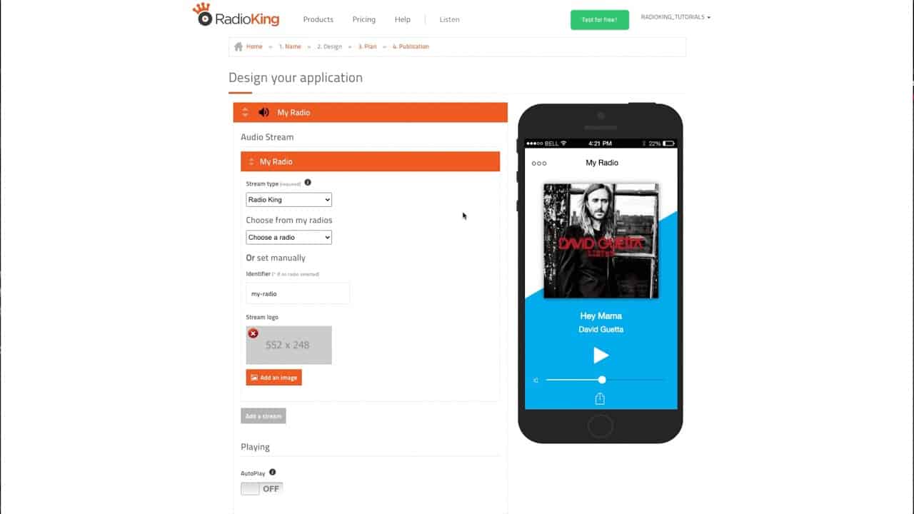 Create your Radio Mobile Application