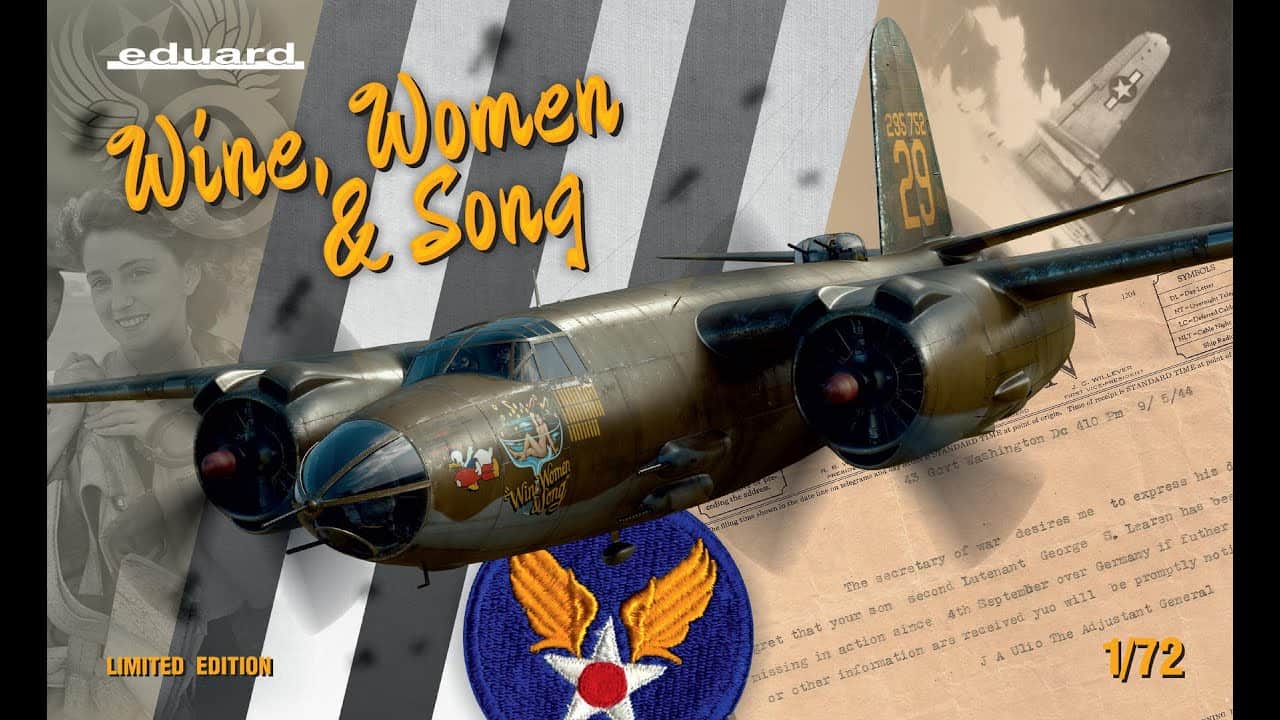 Eduard : WINE, WOMEN & SONG B-26 : 1/72 Scale Model : In Box Review