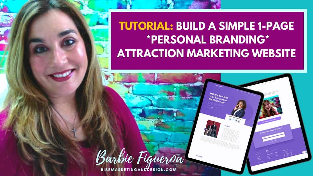 [TUTORIAL]  Build a SIMPLE 1-PAGE *Attraction Marketing* PERSONAL BRANDING Website from a TEMPLATE