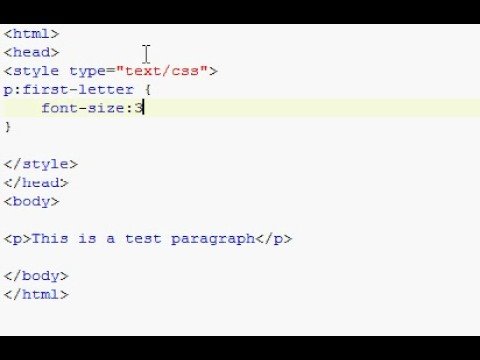 1 minute tutorials - CSS style first letter in a paragraph