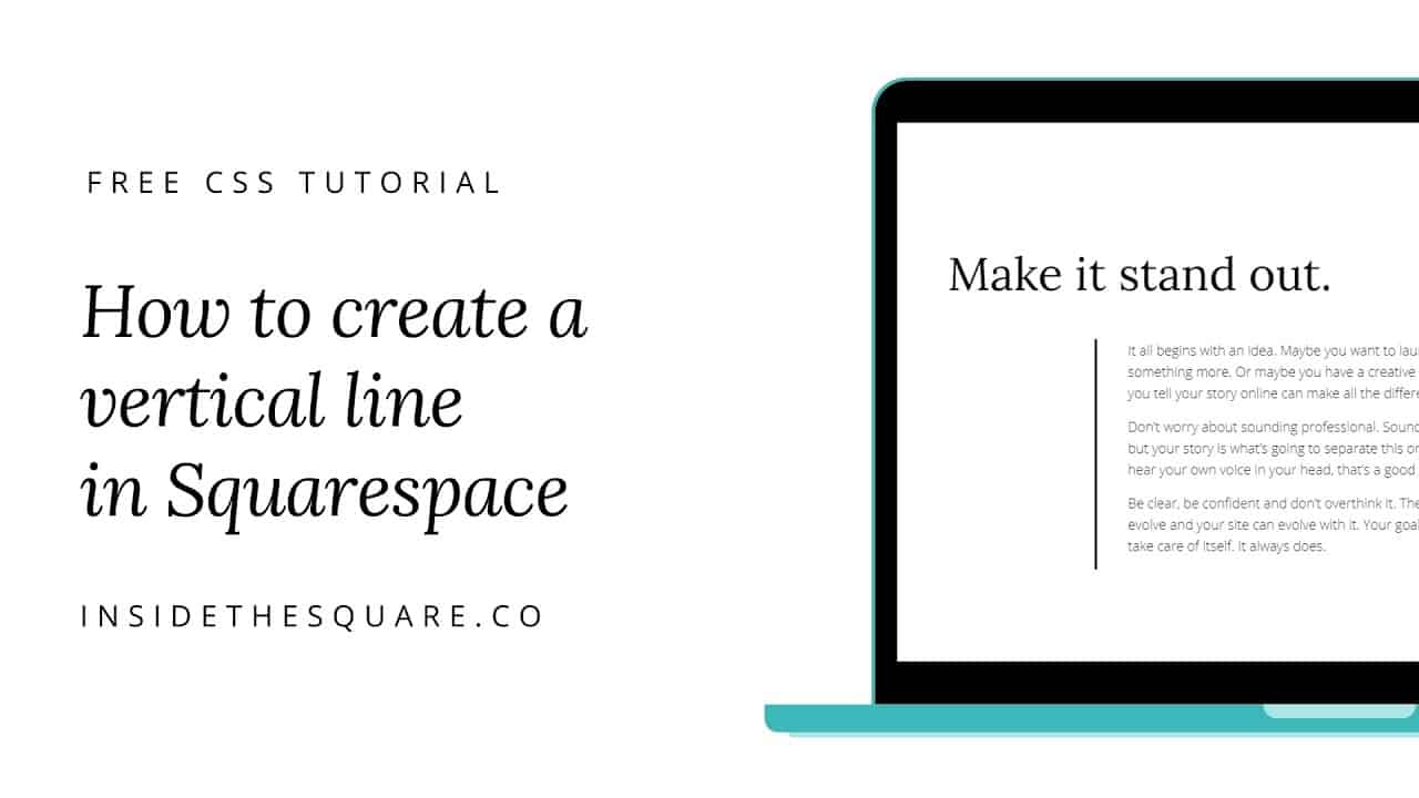 How to create a vertical line in Squarespace // Squarespace CSS Tutorial