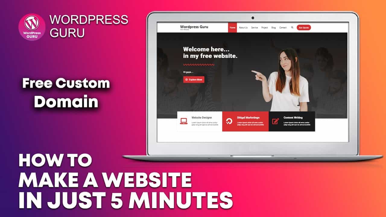 How to make a website in 5 mins - Simple & Easy