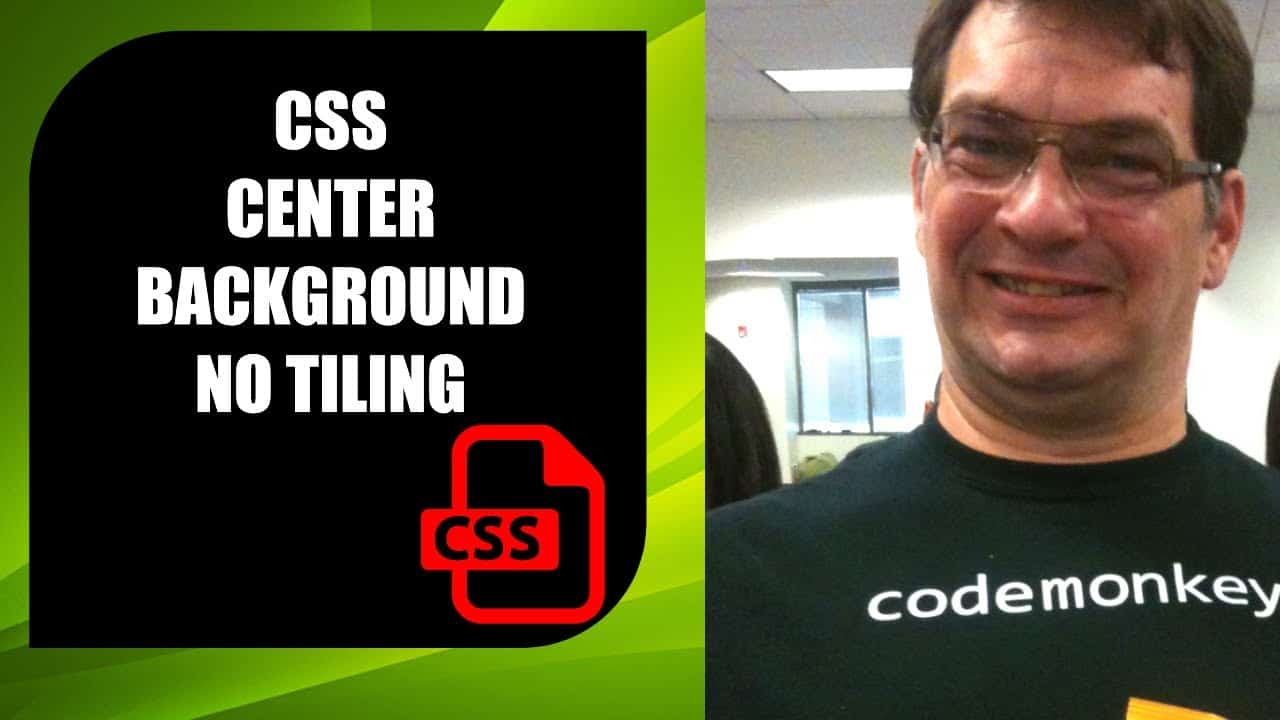 How to place a background center image in html & css with no tiling