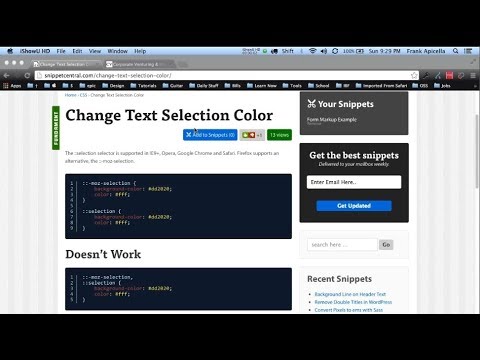 How to Change Text Selection Color_ CSS Code Snippet in Hindi & Urdu