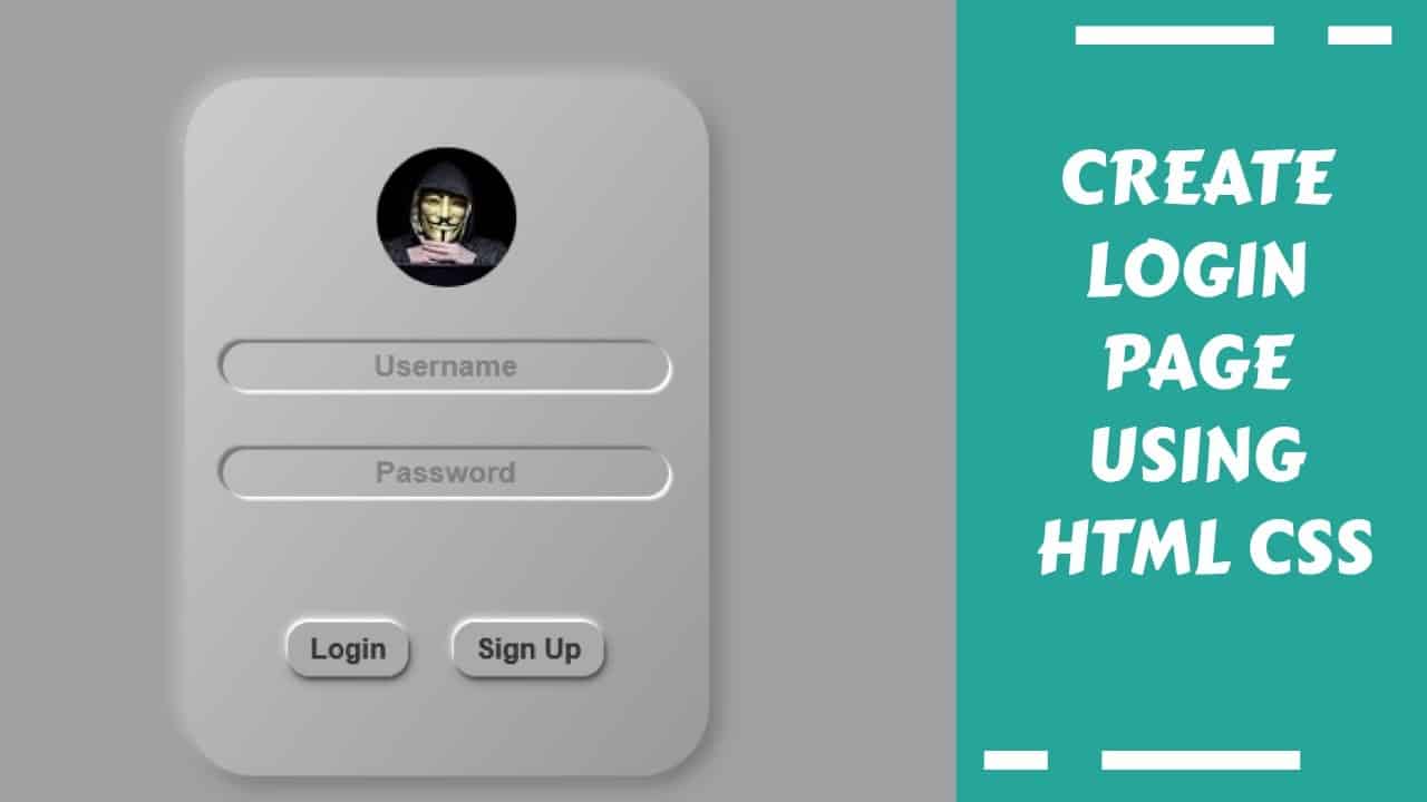 Create login page using HTML and CSS | HTML CSS Tutorial | Akash Rahman