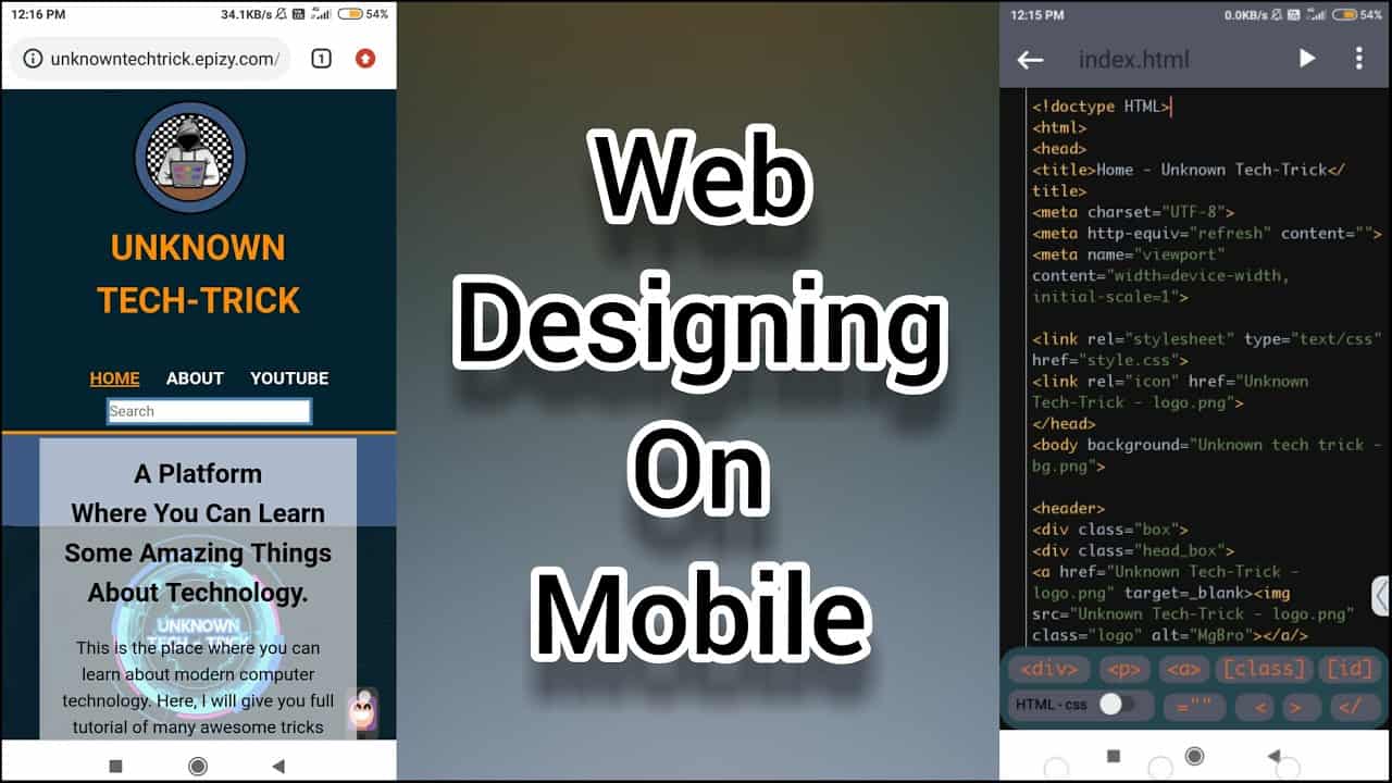 Design Create Your Own Website full tutorial in Hindi | Best HTML, CSS Editor coding App for Android