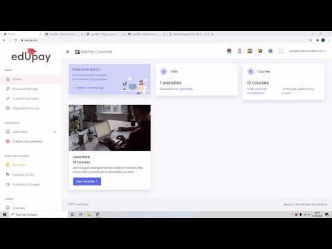 EduPay Review Demo - Online Learning Platform Website Builder Software Tool