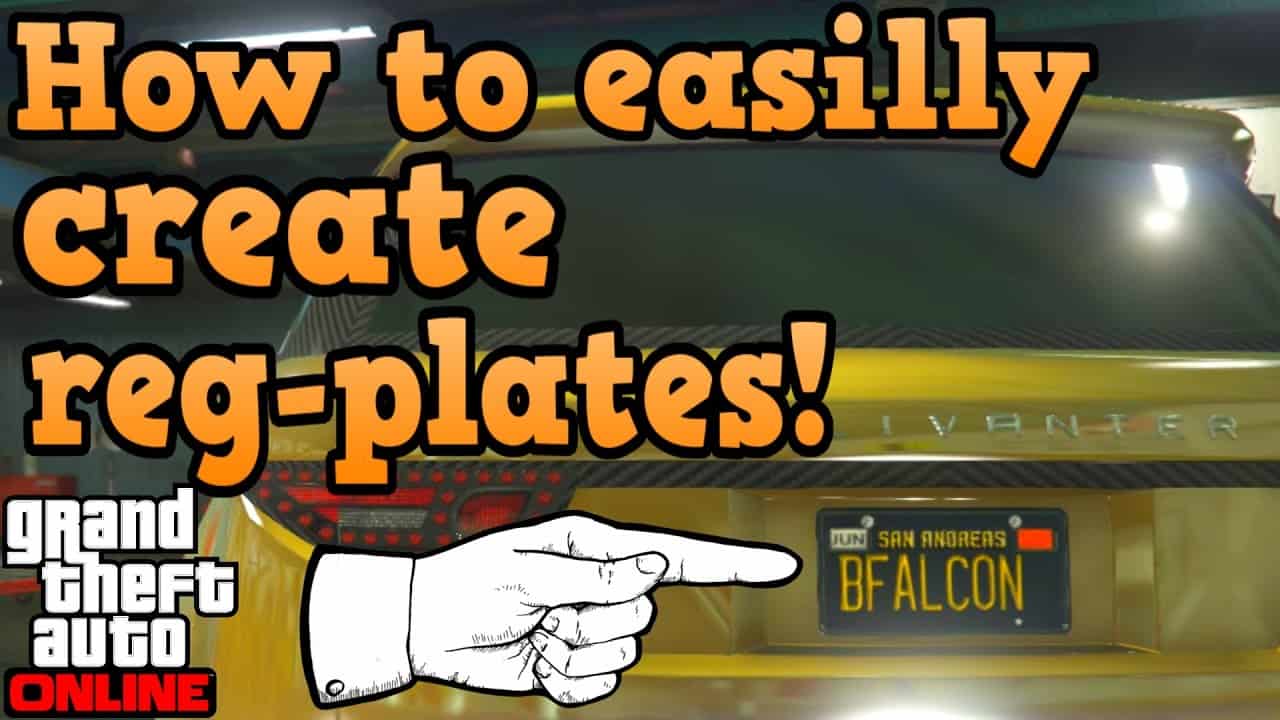 GTA online guides - How to create custom license plates