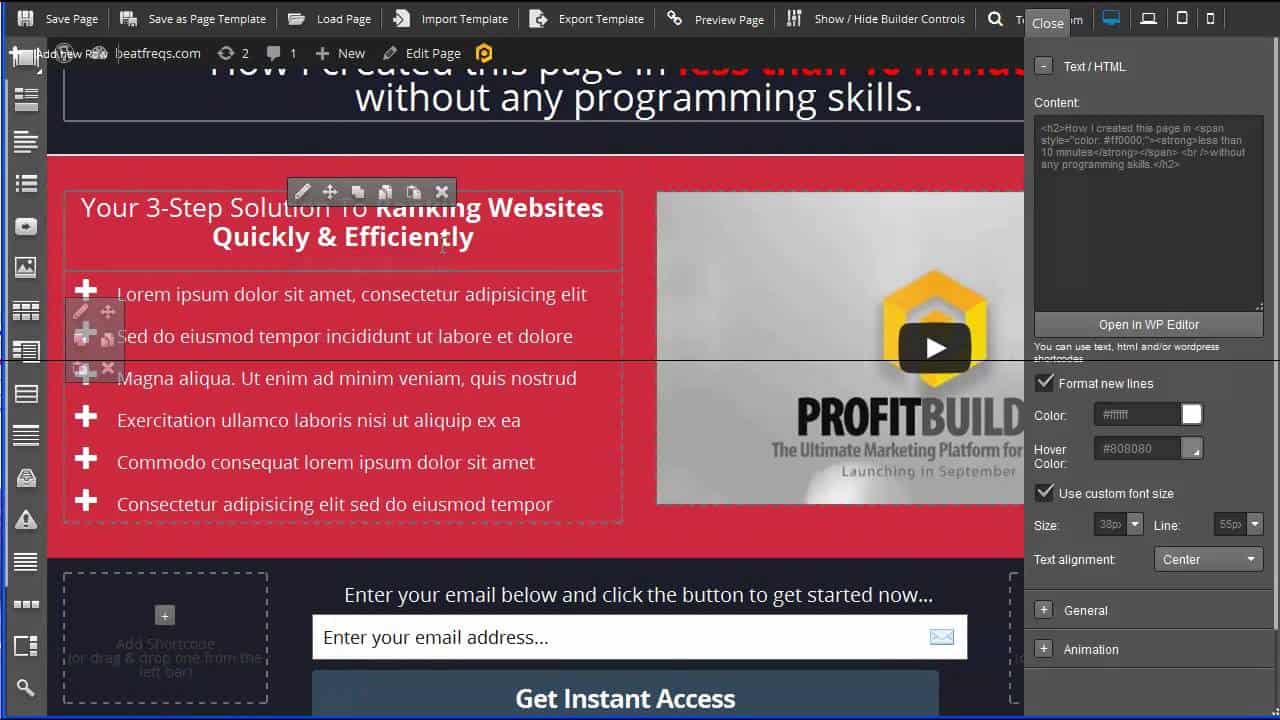 How To Make A Website With WP Profit Builder (Review & Demo)