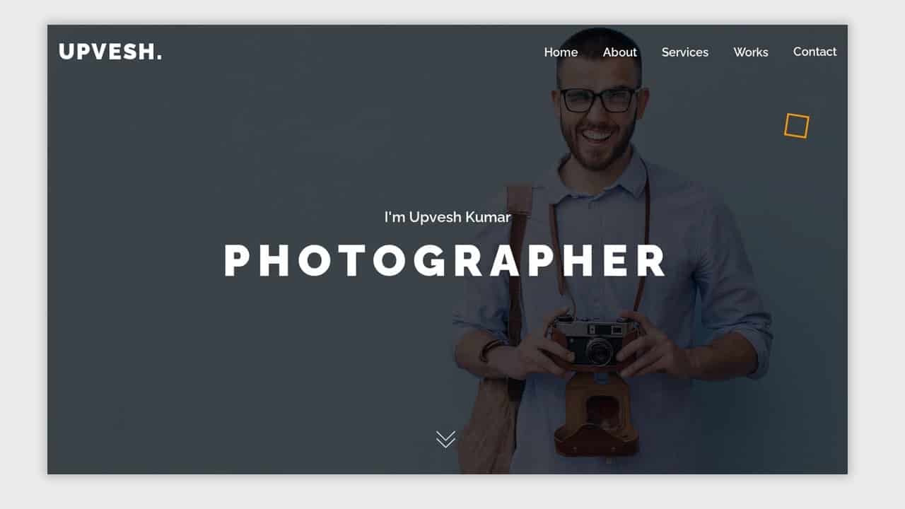 Photography Complete Website using Html Css Jquery - Tutorial Coming Soon