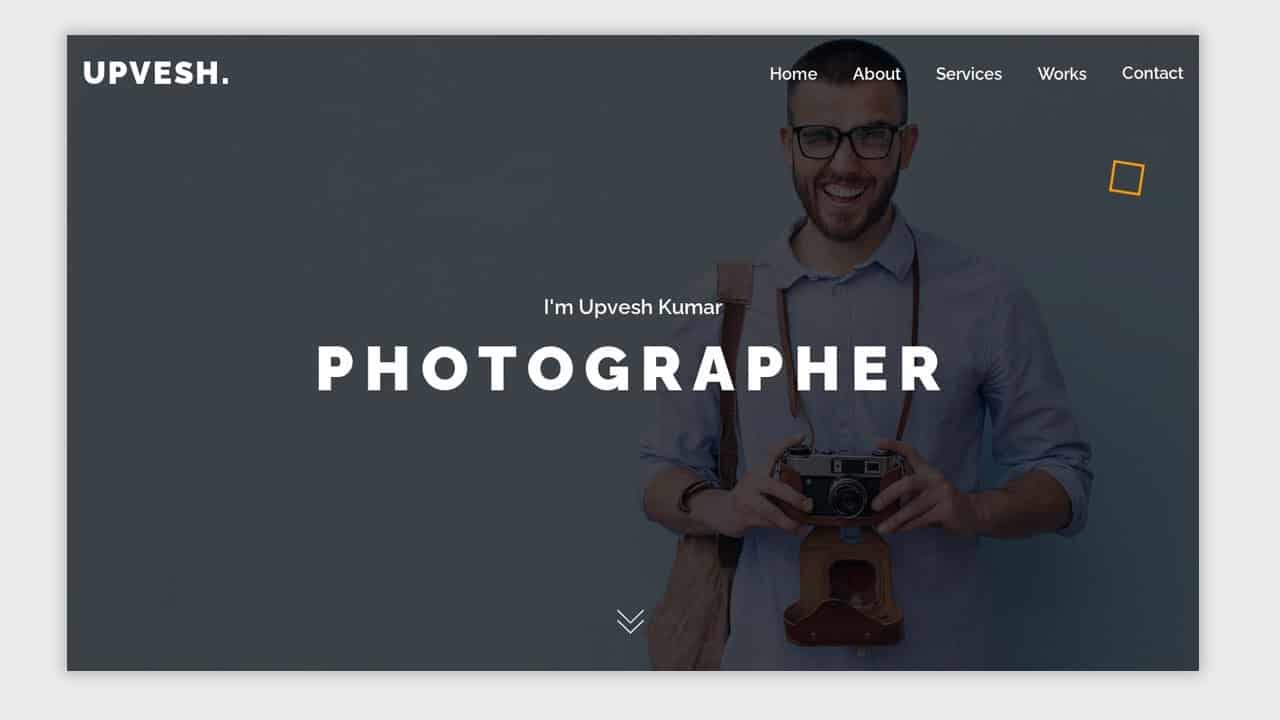 Photography Complete Website using Html Css Jquery - Tutorial Coming Soon