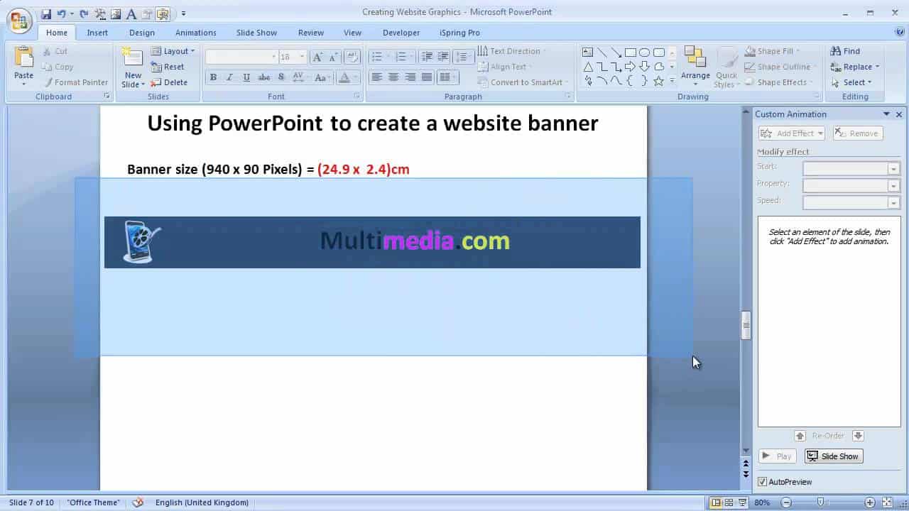 Using Powerpoint to create Website graphics