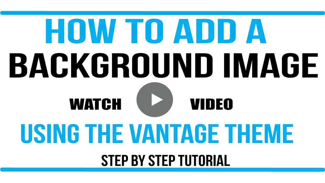 Wordpress Tutorial: How to add a background image to your page