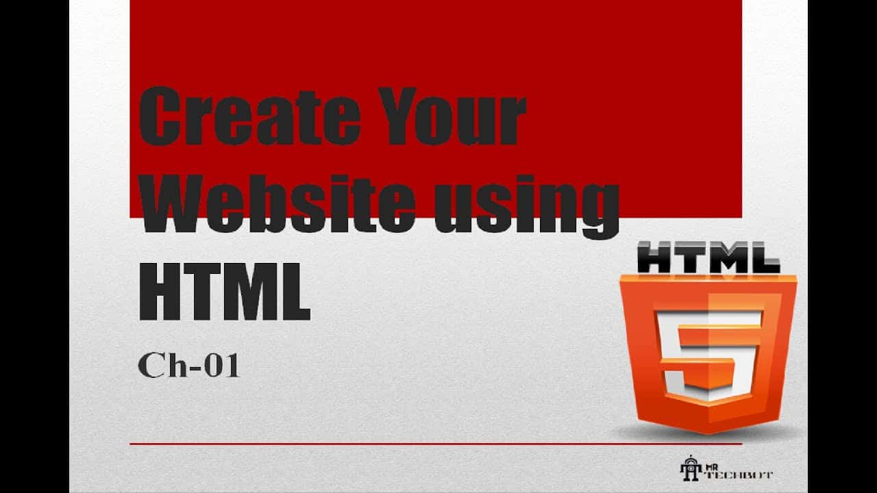 Create your own Website Using HTML | HTML Tutorial | Ch :- 01