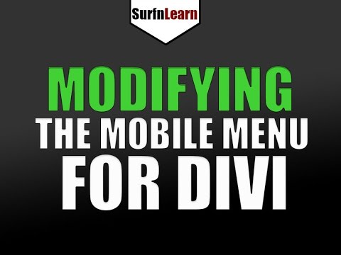 How to Modify the Divi Mobile Menu Style