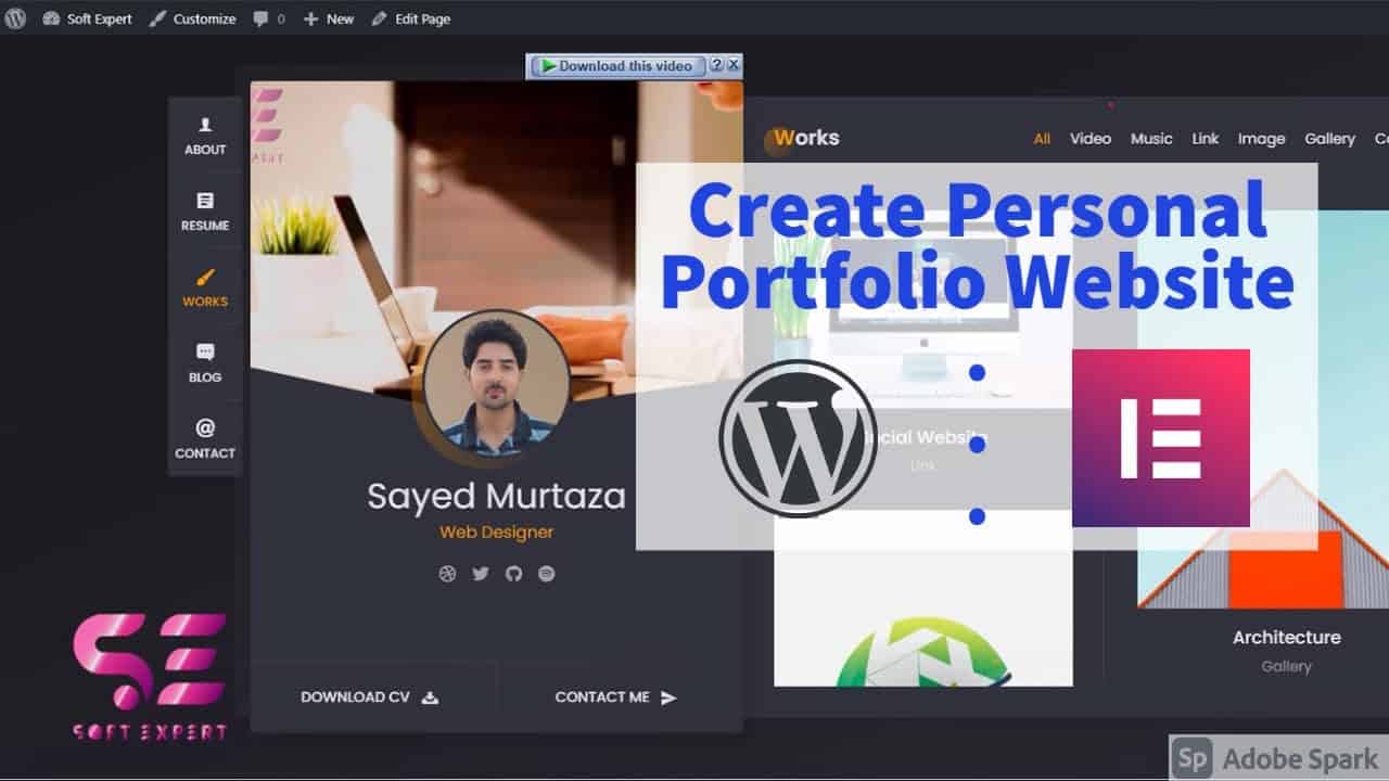 How to Create a PROFESSIONAL PORTFOLIO WordPress Website 2020 | Elementor | NO CODING