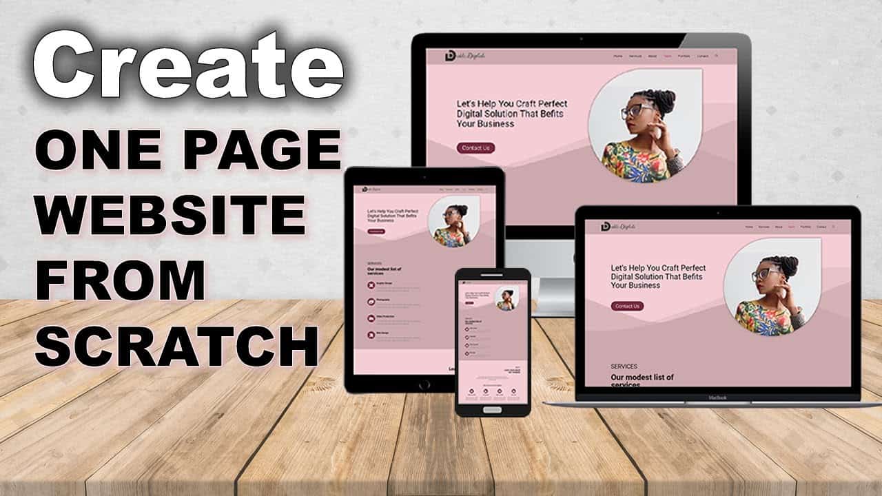 Create a Single Page Website From Scratch