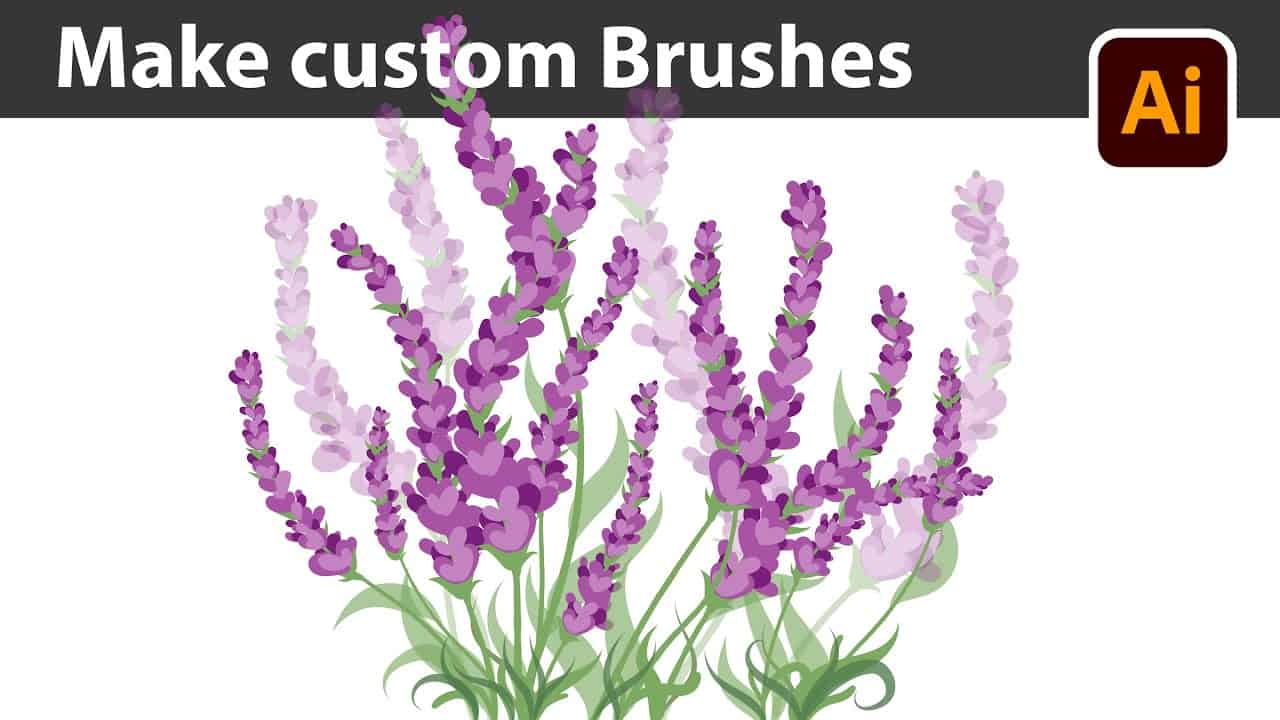 Create your own Lavender Brushes - Adobe Illustrator Drawing