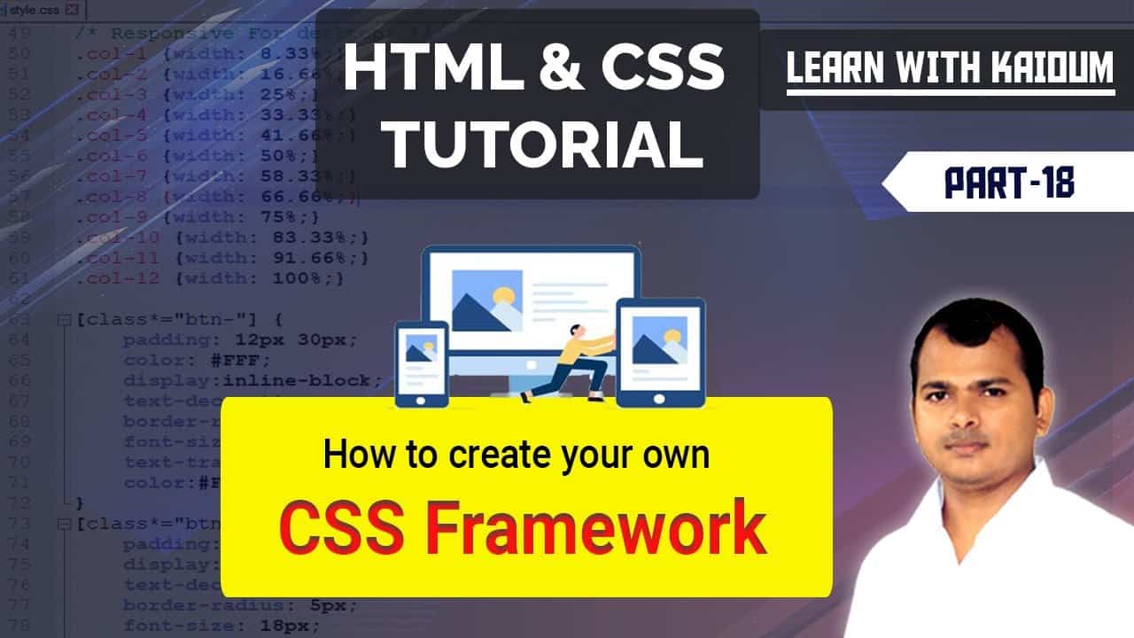 HTML and CSS Bangla Tutorial #18 | How to create your own CSS Framework